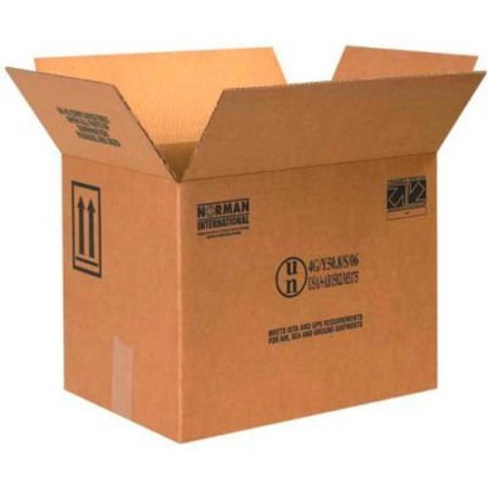 BOX PACKAGING Haz Mat Boxes For Four 1 Gal. F Style Paint Cans, 16-3/8"L x 11-3/8"W x 12-3/8"H, Kraft, 10/Pack HAZ1049
